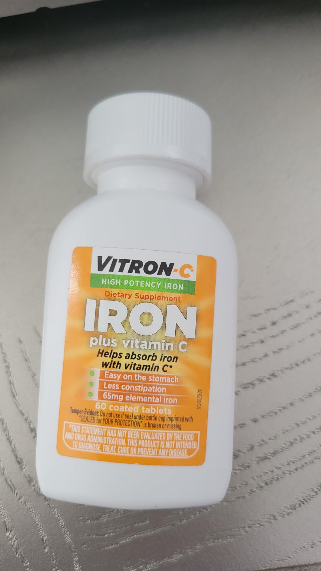Vitron-C Iron Supplement Plus Vitamin C, Immunity Support, 60 Ct customer photo 1