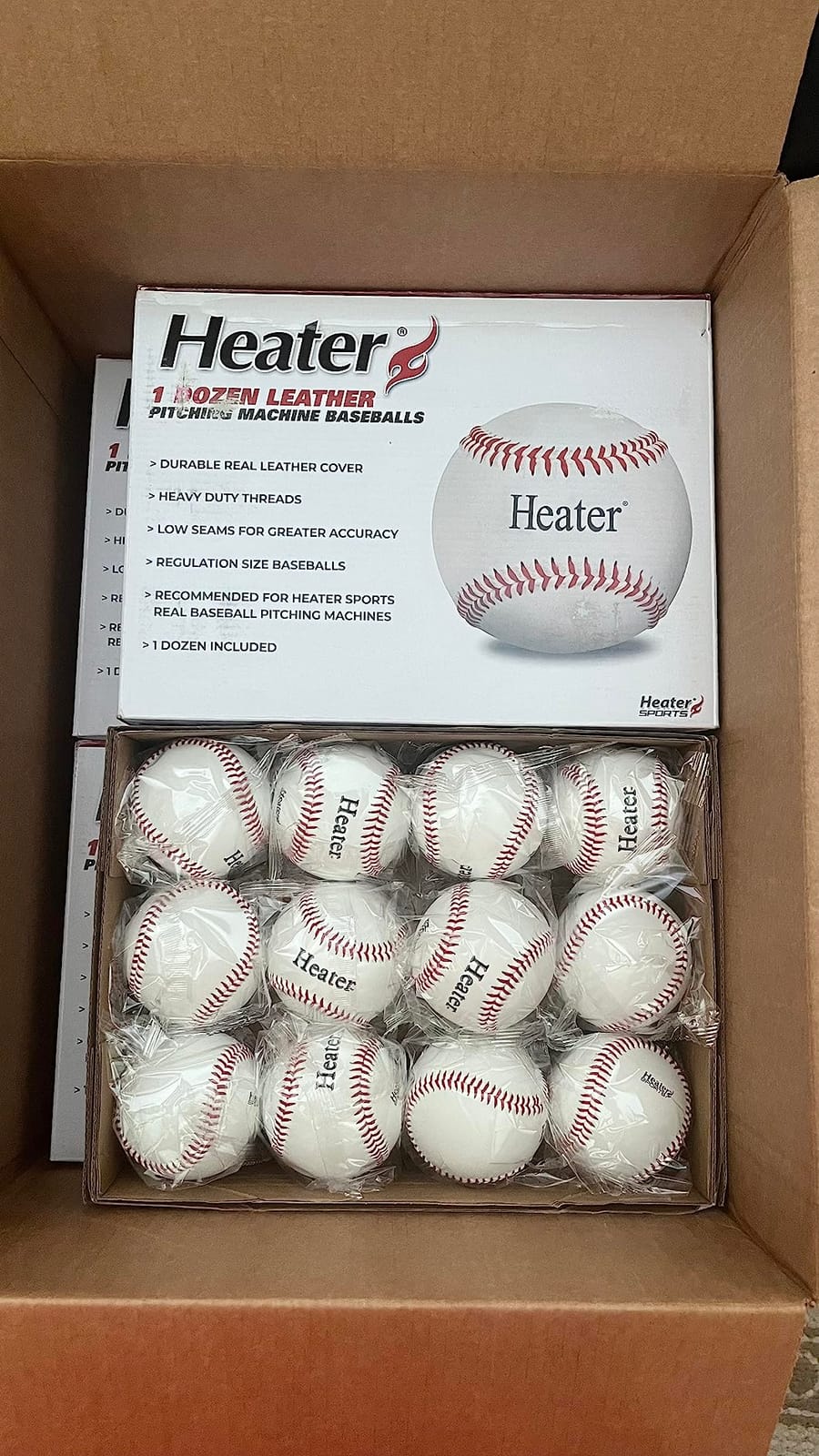 Heater Sports Leather Pitching Machine Baseballs by The Dozen customer photo 1