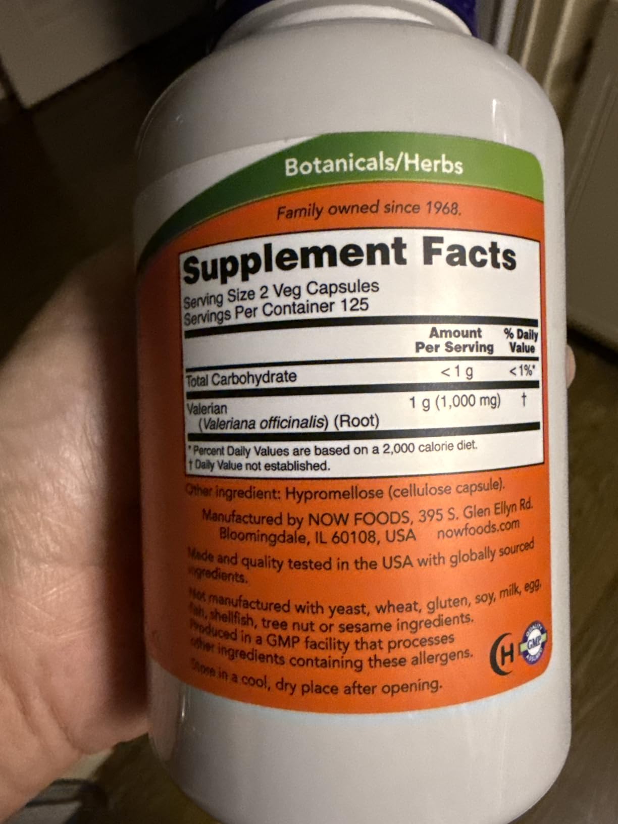 NOW Supplements, Valerian Root (Valeriana officinalis) 500 mg, 250 Veg Caps customer photo 1