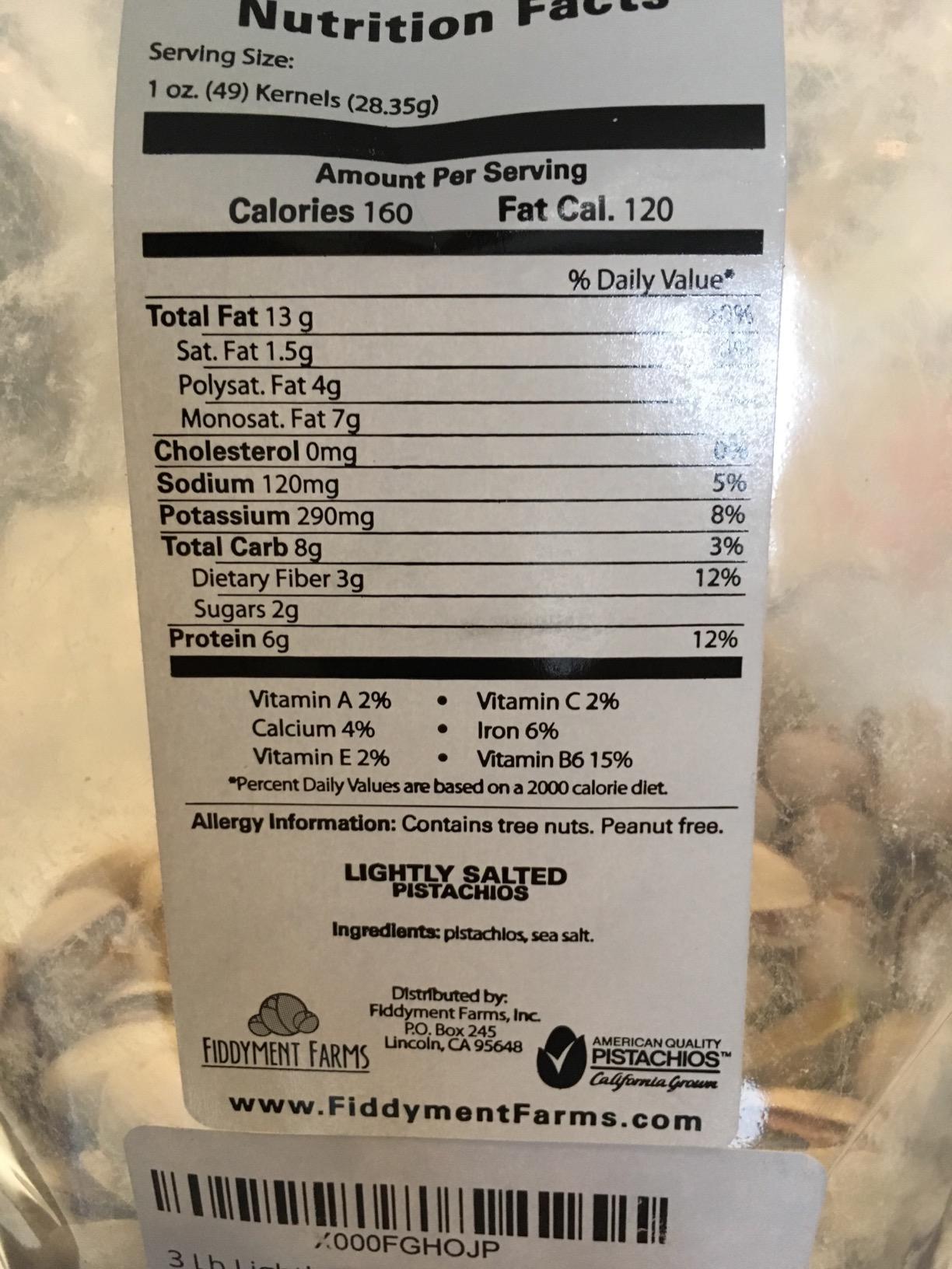 Fiddyment Farms 3 Lb Sea Salted In-shell Pistachios customer photo 2