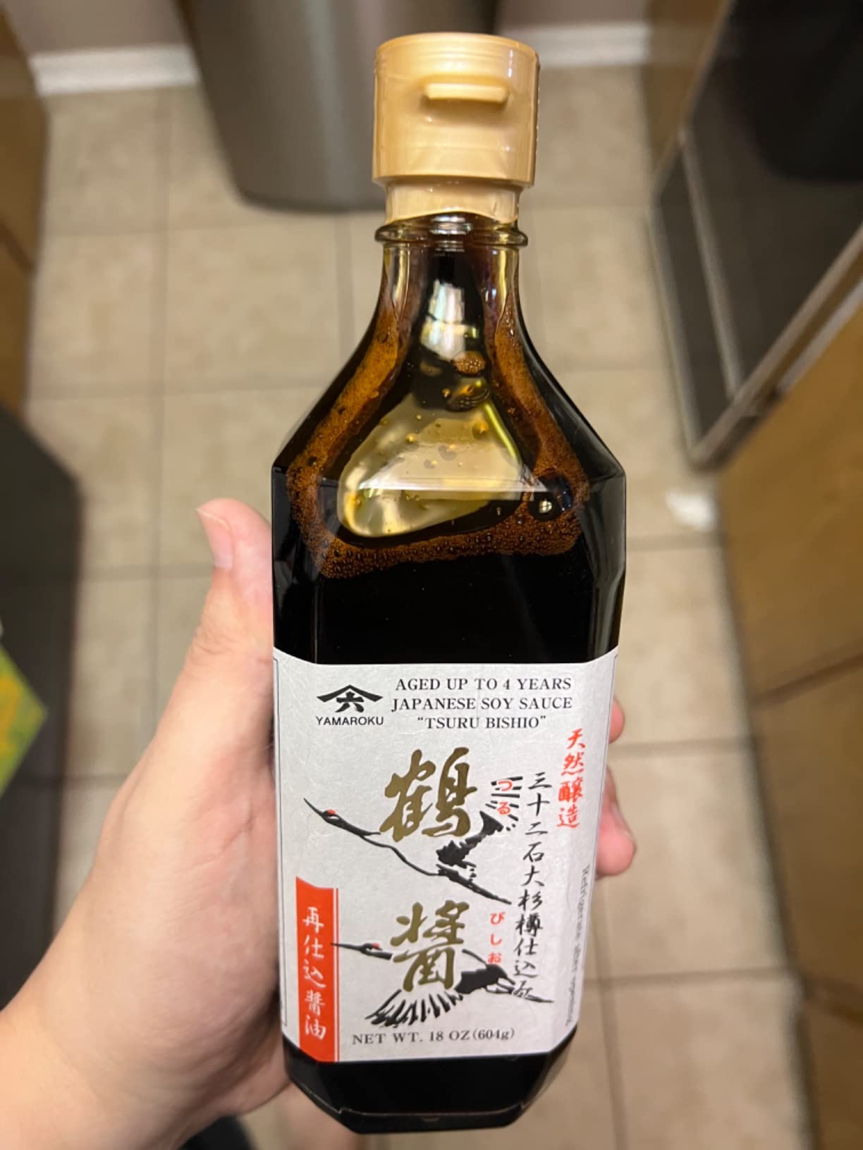 Yamaroku Shoyu Artisan Barrel Aged 4 Year Soy Sauce Tsuru Bishio 18 oz customer photo 1