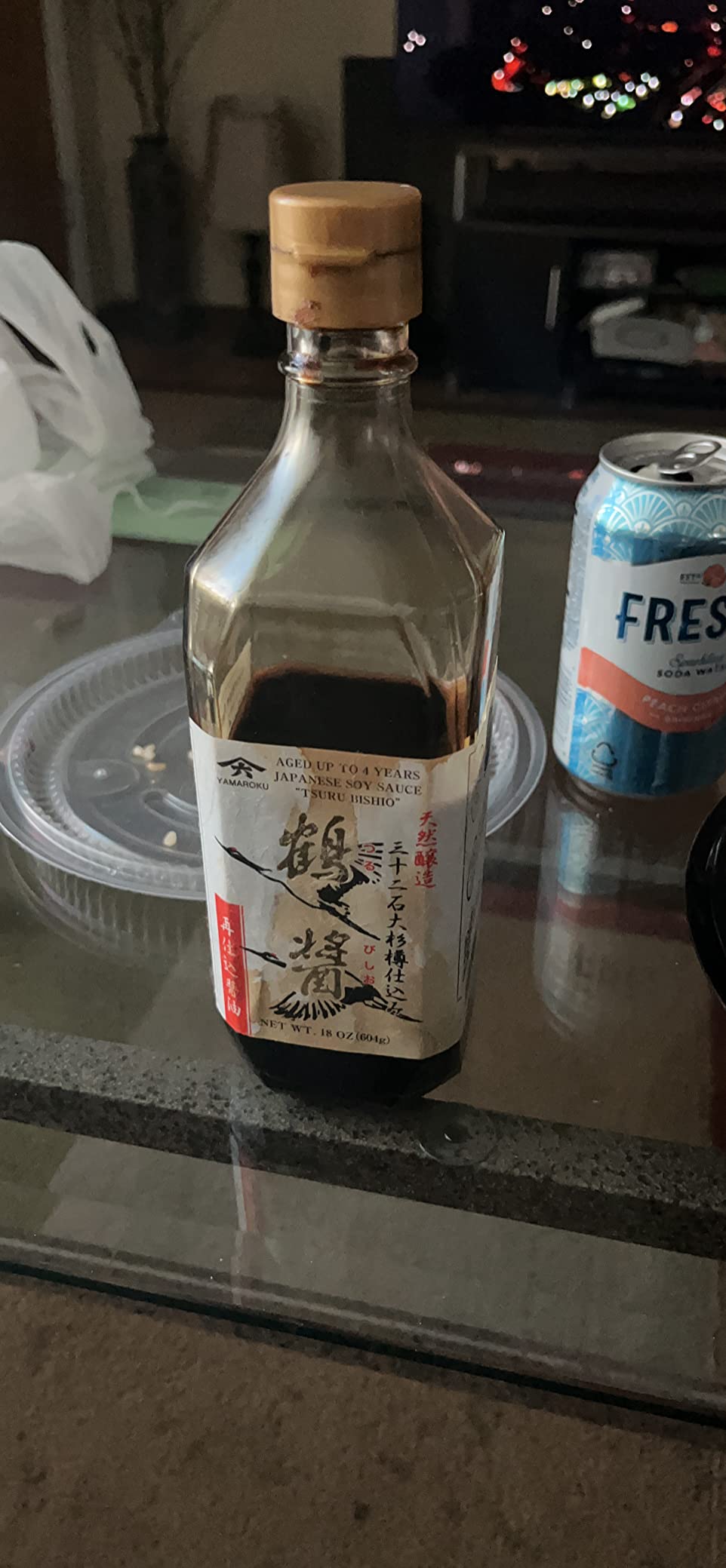 Yamaroku Shoyu Artisan Barrel Aged 4 Year Soy Sauce Tsuru Bishio 18 oz customer photo 2