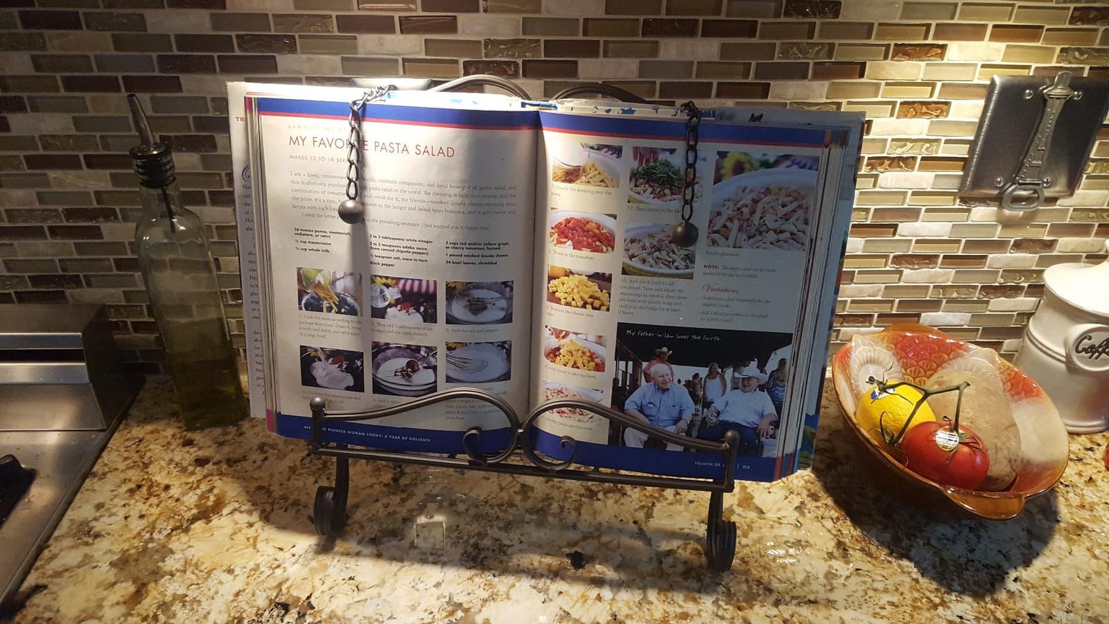 Tripar Swirl Design Metal Cookbook Stand for Cookbooks, Tablets, Recipes, Portable, Adjustable, Free Standing customer photo 2