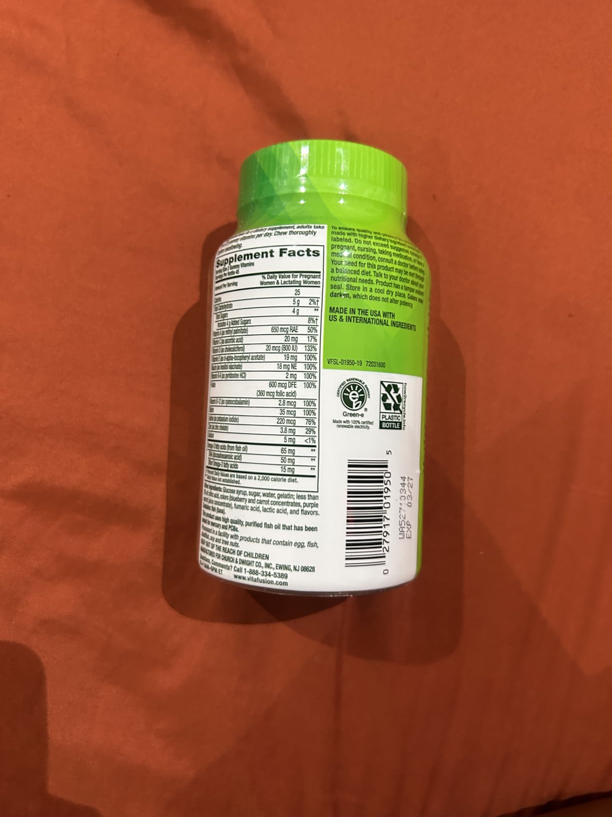 Vitafusion Prenatal Vitamin Gummies for Women | 90 Count | Folate & DHA customer photo 1
