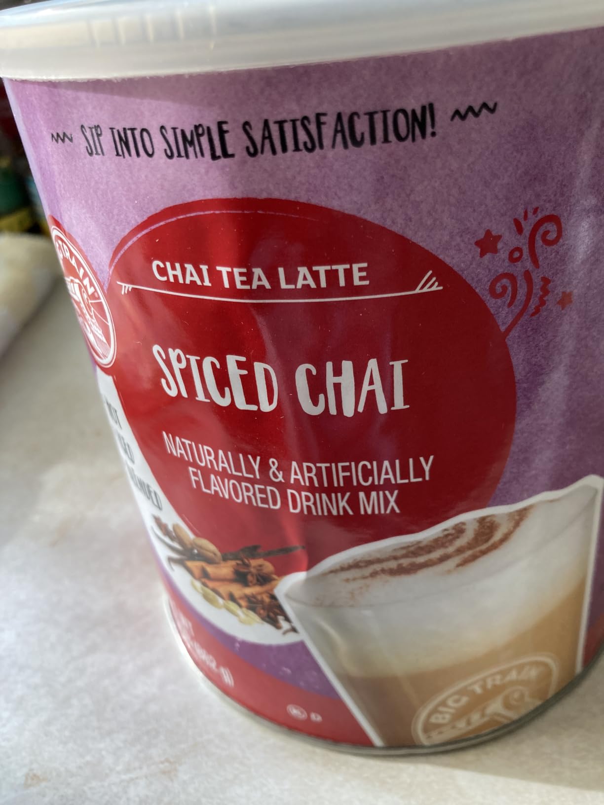 Big Train Spiced Chai Tea Latte Beverage Mix, 1.9 lb (Pack of 1) customer photo 2