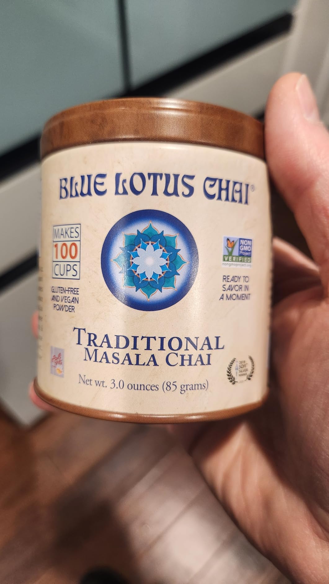 Blue Lotus Chai - Traditional Masala Chai - Makes 100 Cups - 3 Ounce Masala Spiced Chai Powder with Organic Spices - Instant Indian Tea No Steeping - No Gluten customer photo 2