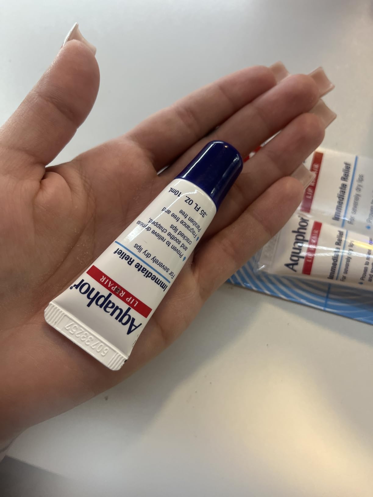 Aquaphor Lip Repair Ointment - Long-lasting Moisture to Soothe Dry Chapped Lips - .35 fl. oz. Tube customer photo 1