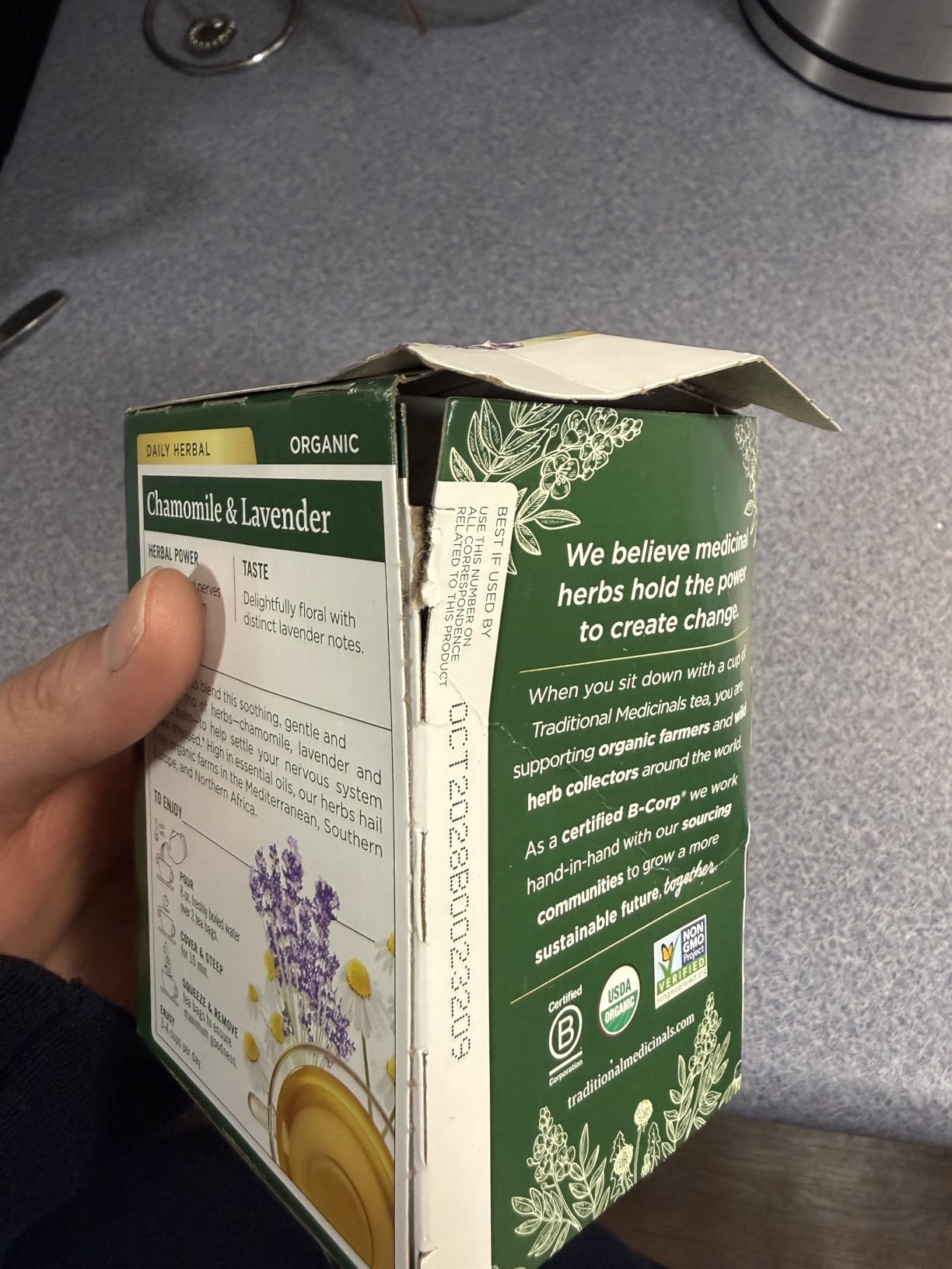 Traditional Medicinals Organic Chamomile with Lavender Herbal Tea, 16 Tea Bags (Pack of 1) customer photo 2