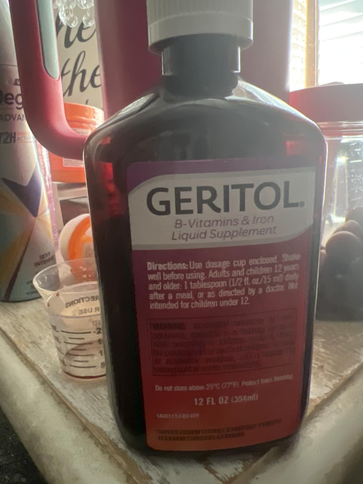 Geritol Liquid Energy Support, Iron and Vitamin Supplement, 12 Oz customer photo 1