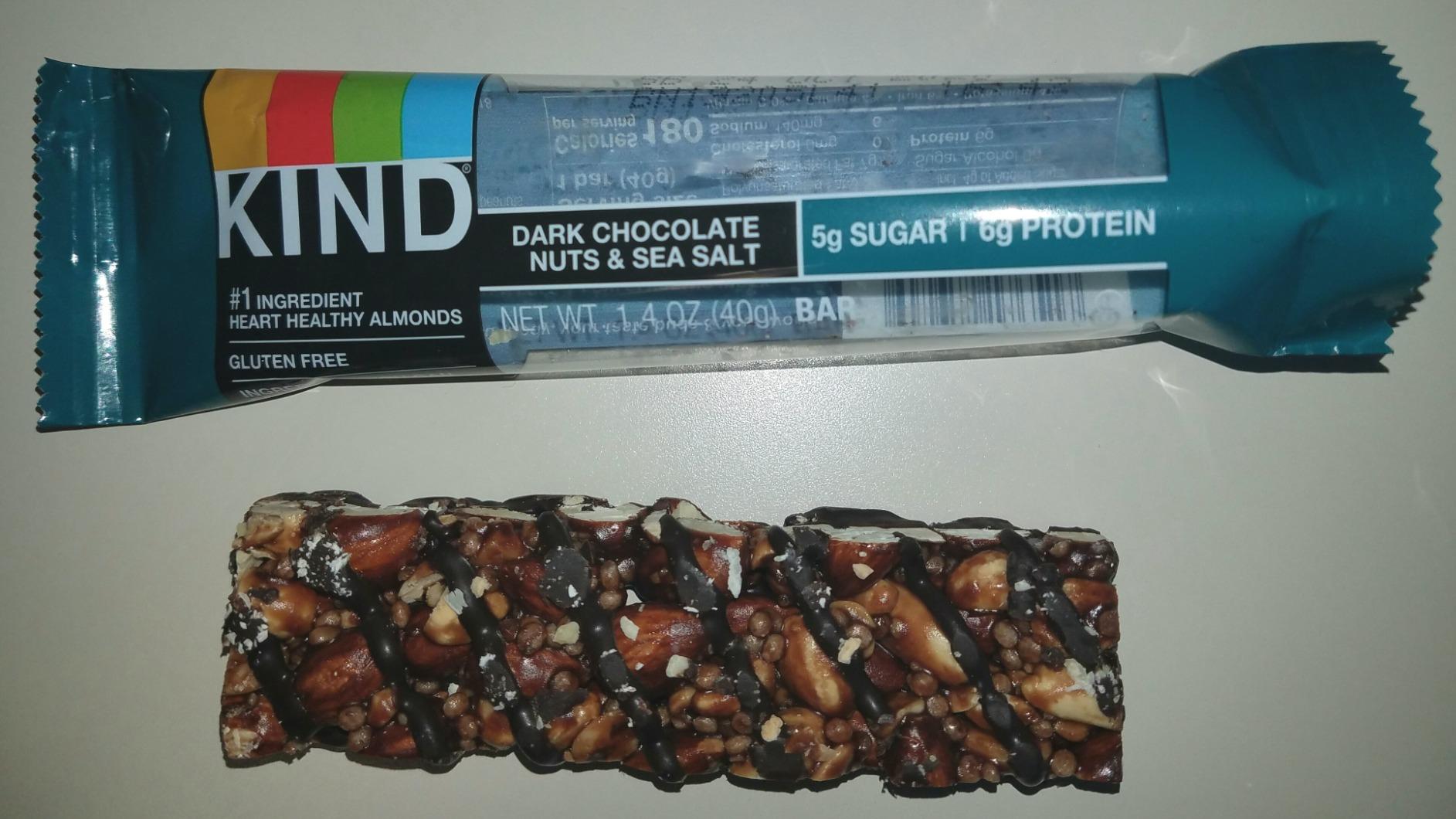 KIND Healthy Snacks Bars, Dark Chocolate Nuts & Sea Salt, Gluten Free, Low Sugar, High Fiber Snacks, 6g Protein, 12 Count customer photo 1