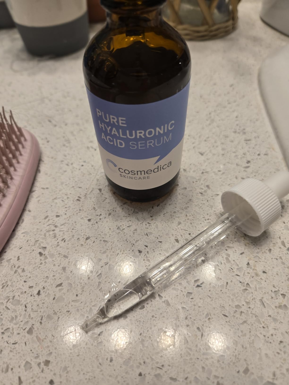 Hyaluronic Acid Serum for Skin 100% Pure Anti Aging Intense Hydration Moisture Non greasy Paraben free, Wrinkle Reducing and Brightening Serum (Pro Formula) 2oz customer photo 2