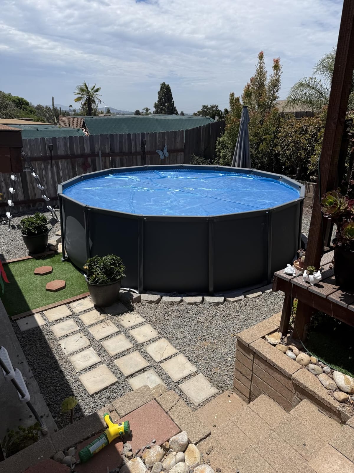 INTEX 28014E Solar Pool Cover: for 16ft Round Easy Set and Metal Frame Pools – Insulates Pool Water – Reduces Water Evaporation – Keeps Debris Out – Reduces Chemical Consumption customer photo 1