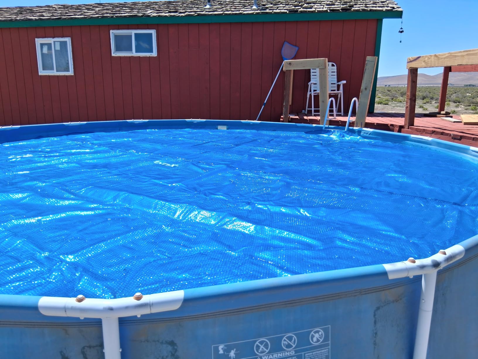 INTEX 28014E Solar Pool Cover: for 16ft Round Easy Set and Metal Frame Pools – Insulates Pool Water – Reduces Water Evaporation – Keeps Debris Out – Reduces Chemical Consumption customer photo 2