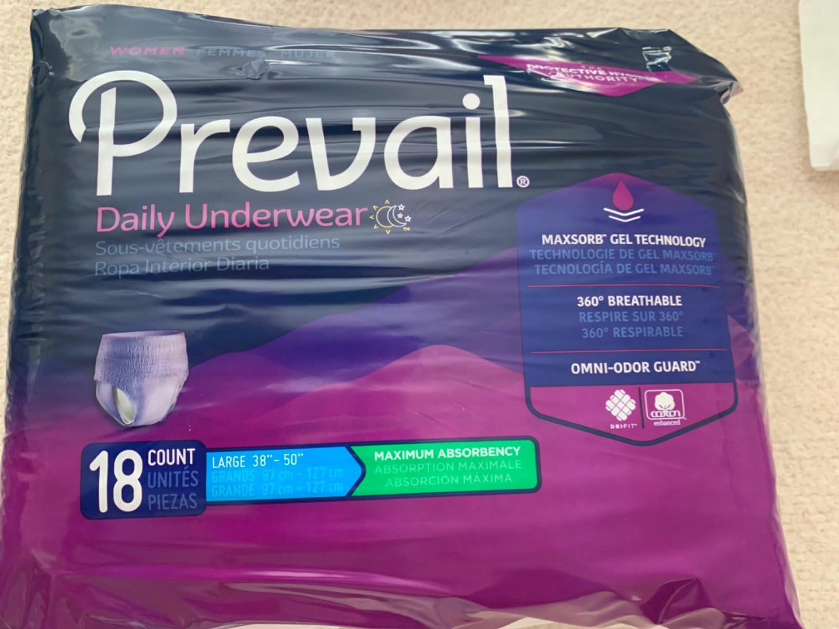 Prevail Proven | Large Pull-Up | Women's Incontinence Protective Underwear | Maximum Absorbency | 72 Count customer photo 1