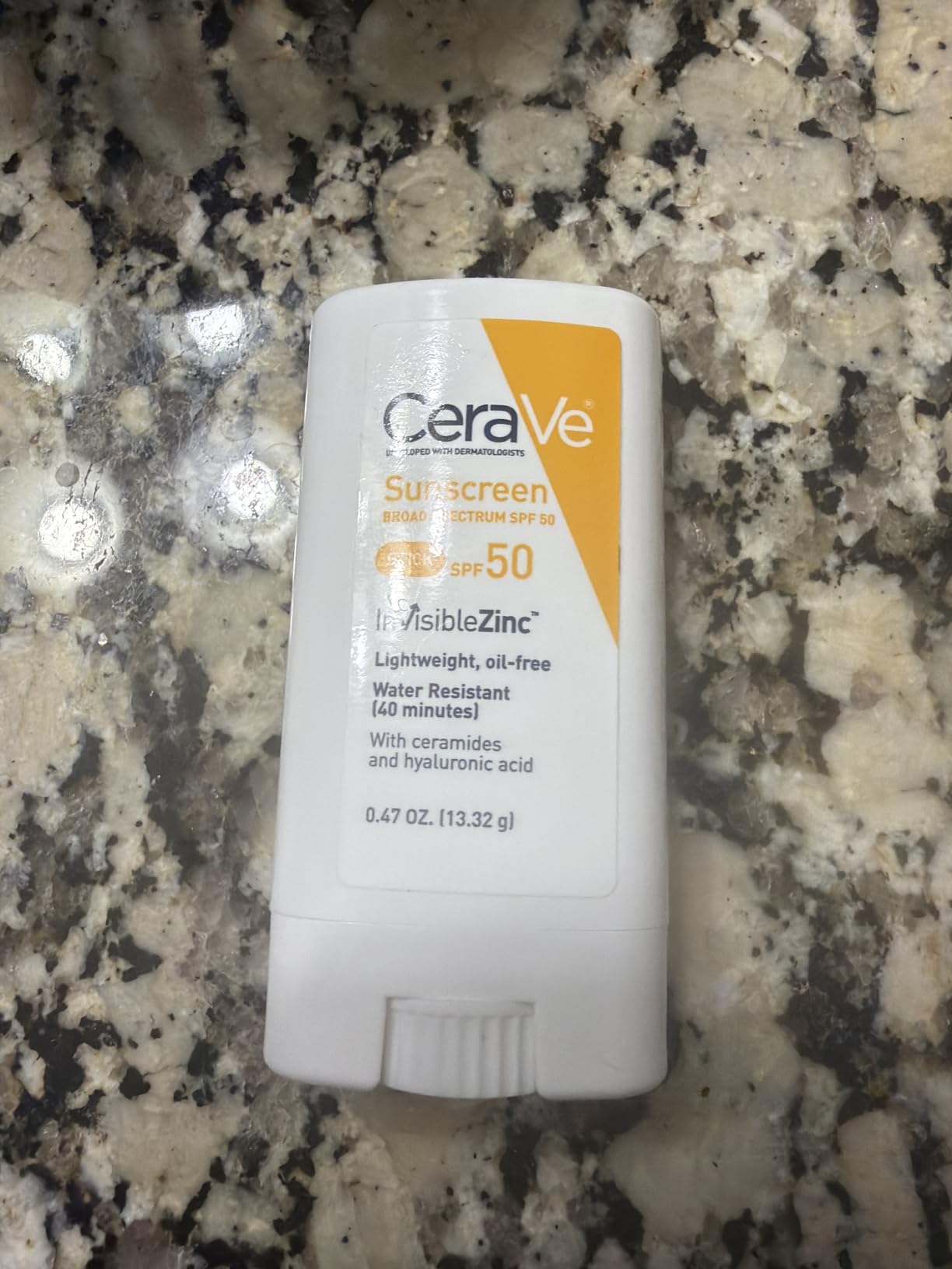 CeraVe Mineral Sunscreen Stick, SPF 50 Face Sunscreen, Travel Size, 0.47oz customer photo 2