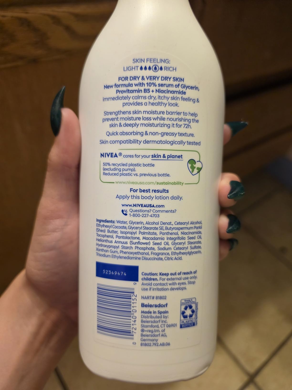 NIVEA Intense Healing Body Lotion, 72-Hour Moisturizing Lotion,16.9 FL OZ customer photo 2