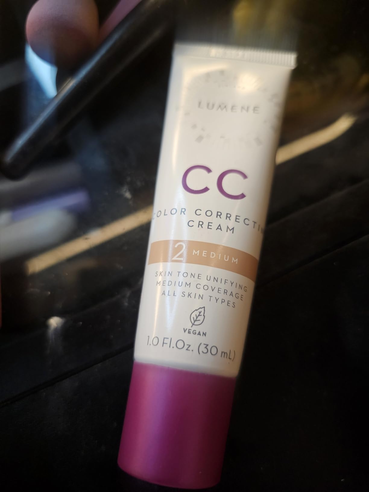 Lumene Color Correcting CC Cream - Lightweight Foundation - Medium Coverage - Redness Reducing Face Makeup for a Glowing Complexion - Vegan Formula + Suitable for All Skin Types - Medium (1 fl oz) customer photo 1