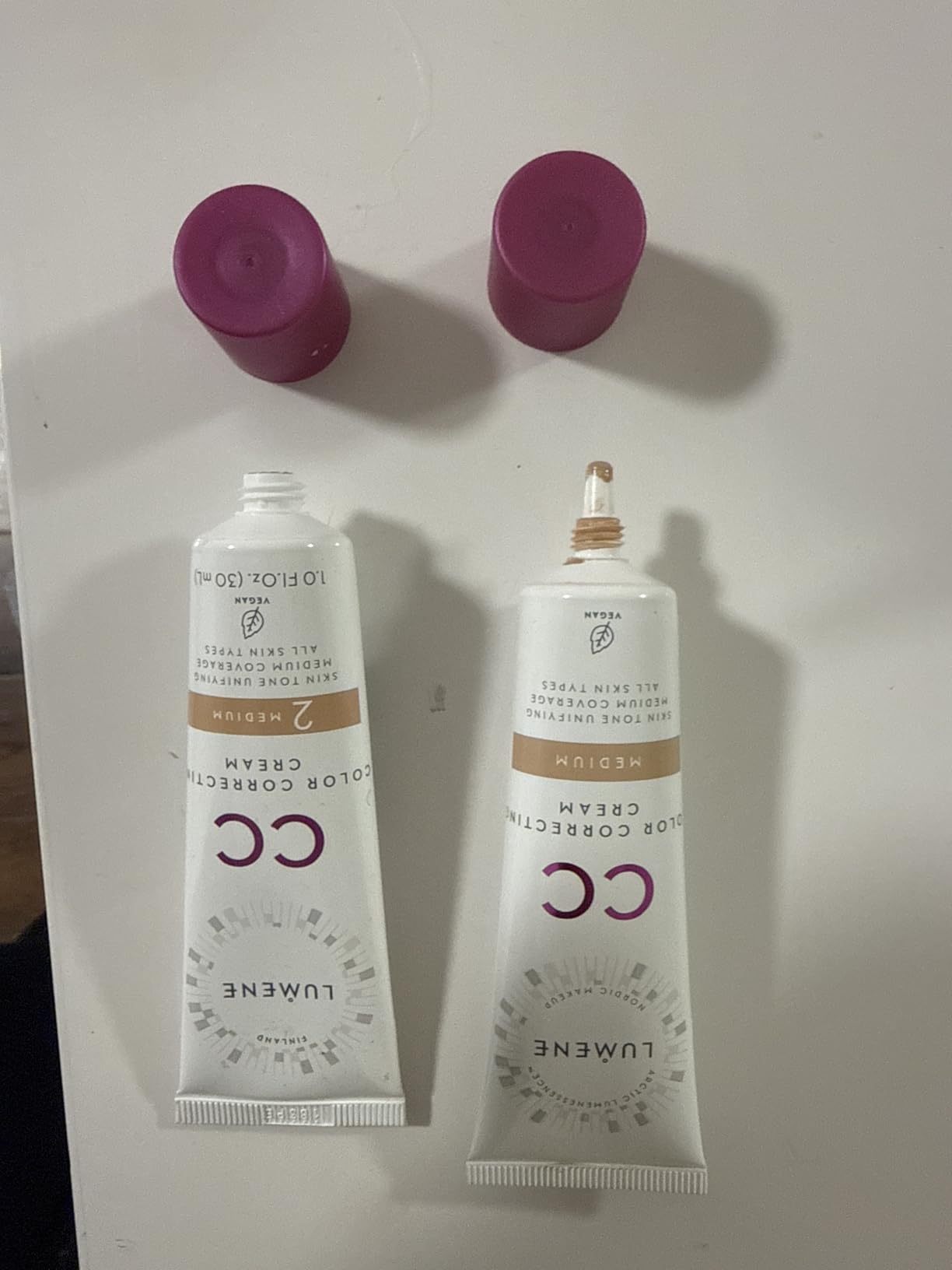 Lumene Color Correcting CC Cream - Lightweight Foundation - Medium Coverage - Redness Reducing Face Makeup for a Glowing Complexion - Vegan Formula + Suitable for All Skin Types - Medium (1 fl oz) customer photo 2