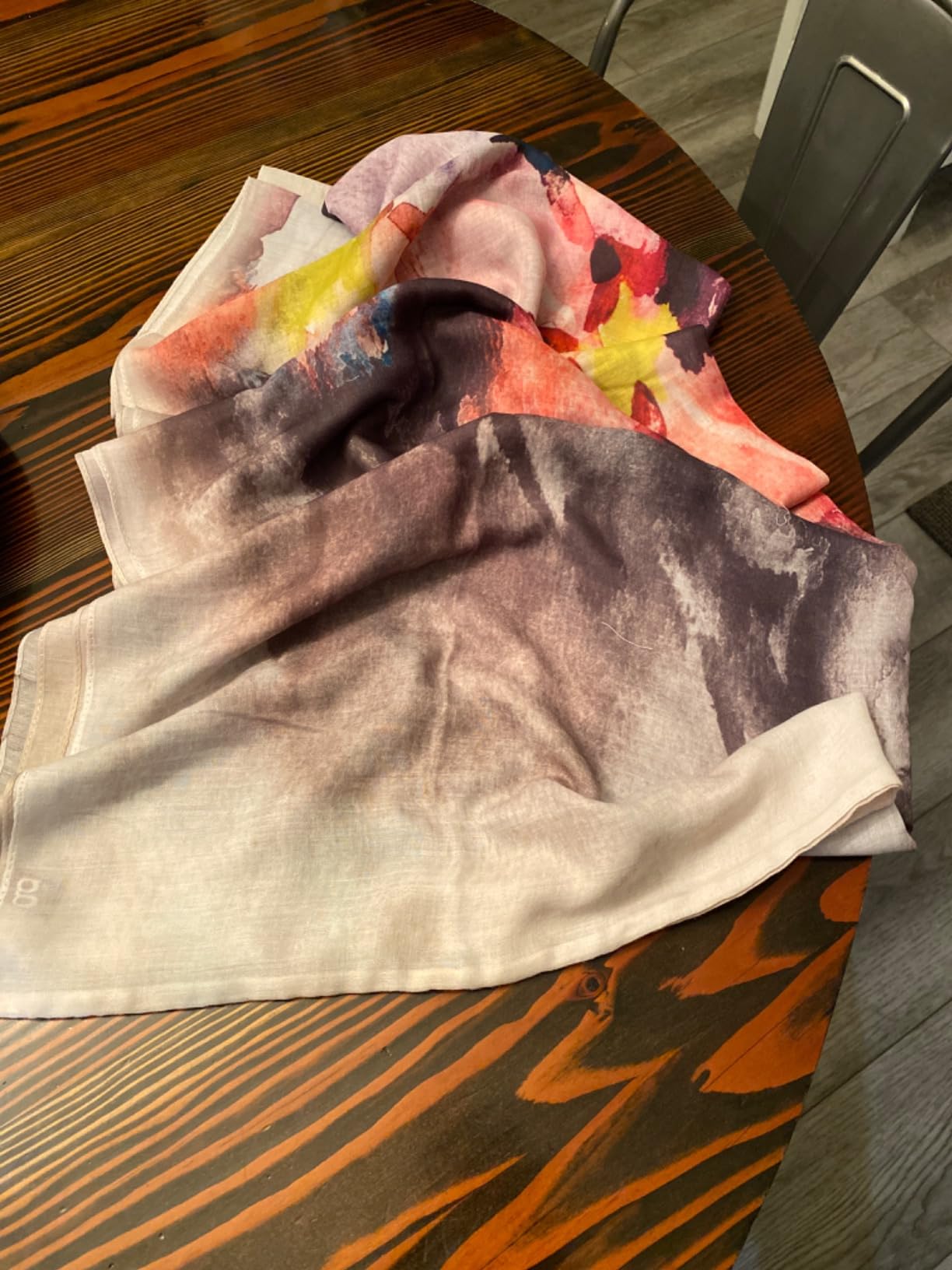 Scarfand's Mixed Colors Oil Paint Versatile Lightweight Fashion Infinity Scarves Head Wrap customer photo 1