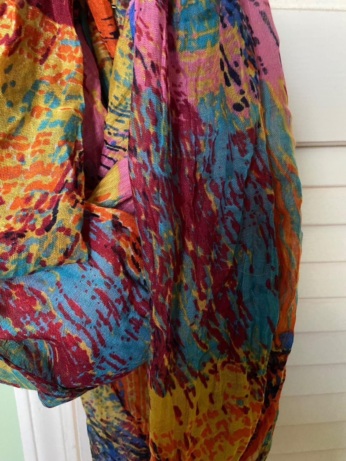 Scarfand's Mixed Colors Oil Paint Versatile Lightweight Fashion Infinity Scarves Head Wrap customer photo 2