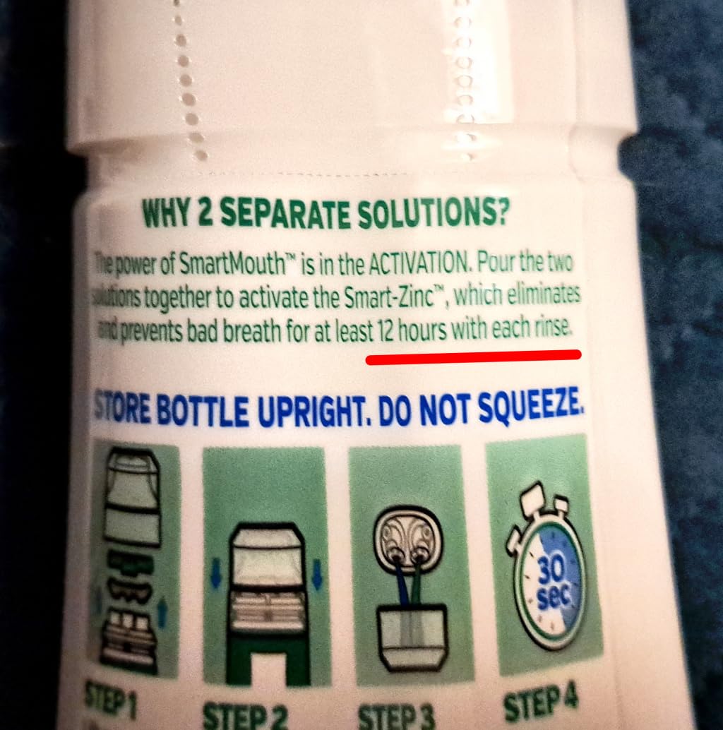 SmartMouth Original Zinc Activated Mouthwash, Fresh Mint, 16 fl oz, 2-Pack customer photo 2
