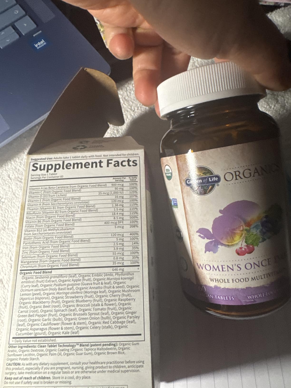 Garden of Life Organics Multivitamin for Women - Women's Once Daily Multi - Whole Food Multi with Iron, Biotin, Vegan Organic Womens Multivitamin for Health, Energy Hair Skin and Nails, 30 Tablets customer photo 2