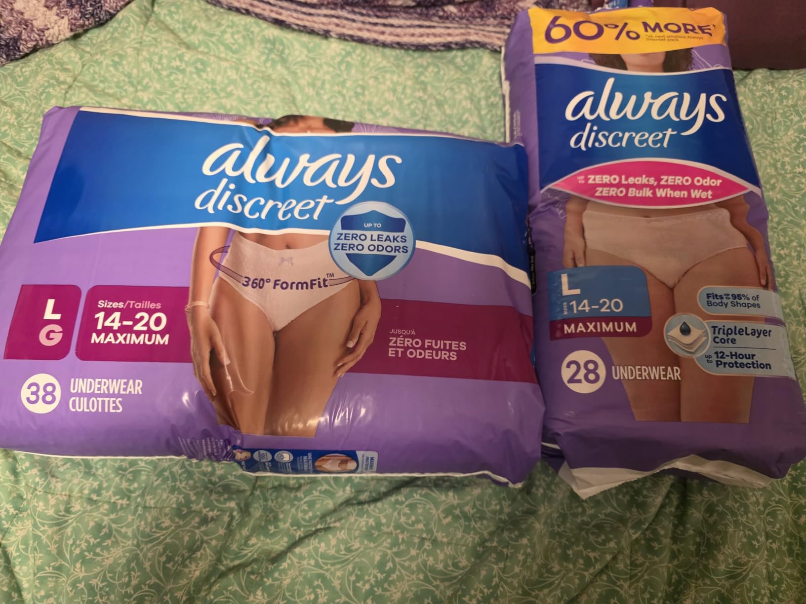 Always Discreet Adult Diapers for Women, Incontinence Underwear, Postpartum Essentials, Disposable Briefs, Max Absorbency, Bladder Leak Protection, Small/Medium, 32ct customer photo 1