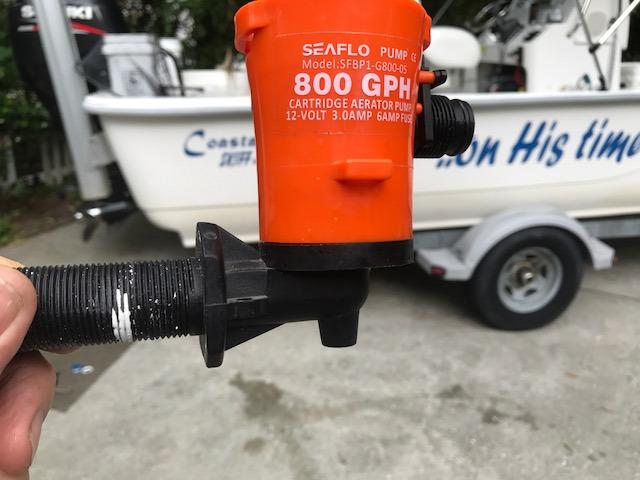 SEAFLO 05 Series 800 GPH Angled Baitwell/Livewell Pump- 12V DC, Detachable Motor, Corrosion-Resistant Submersible Aerator for Freshwater and Saltwater Use customer photo 2