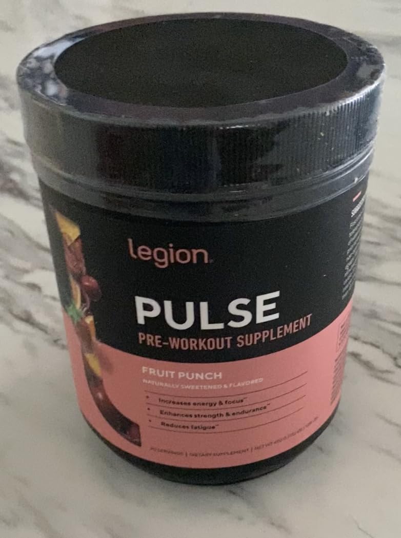 LEGION Pulse Pre Workout Supplement - All Natural Nitric Oxide Preworkout Drink to Boost Energy, Creatine Free, Naturally Sweetened, Beta Alanine, Citrulline, Alpha GPC (Fruit Punch) customer photo 1