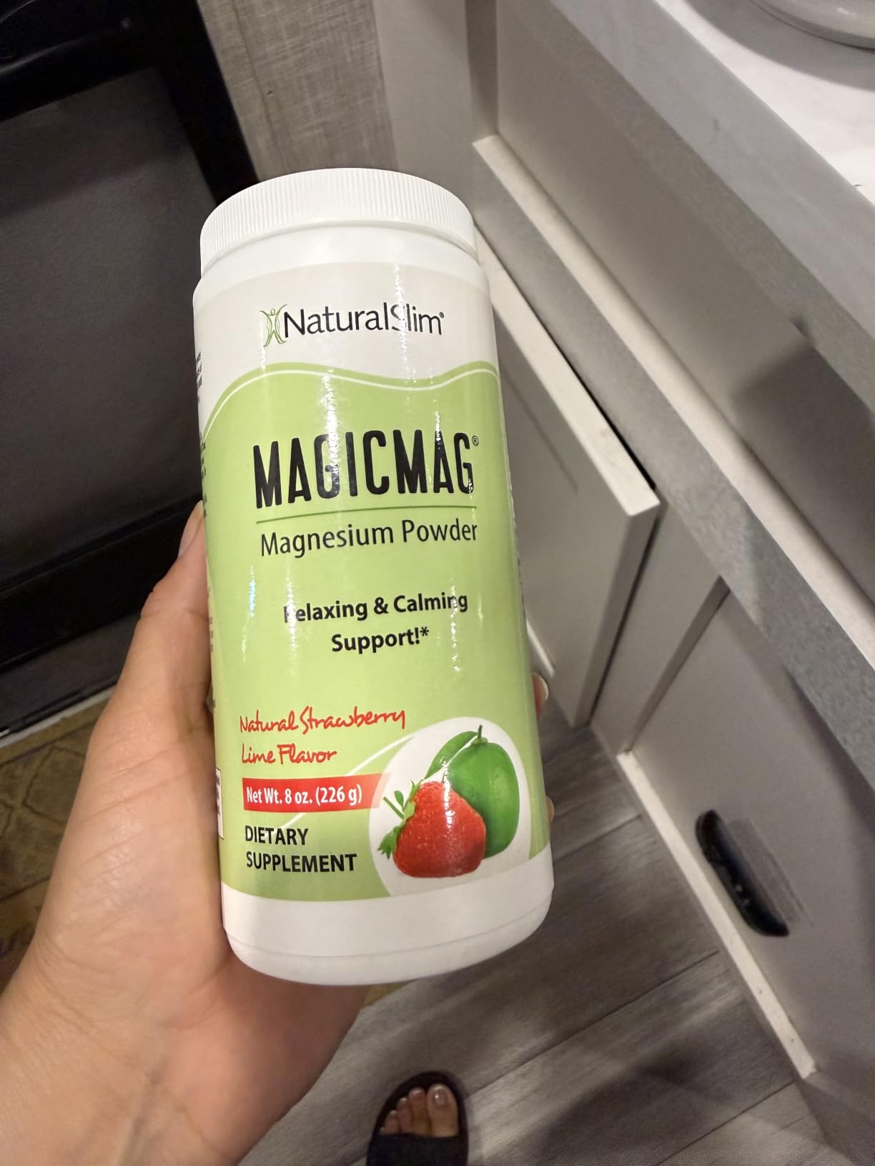 NaturalSlim MagicMag Magnesium Citrate Powder, Strawberry Lemon, 8 oz customer photo 1