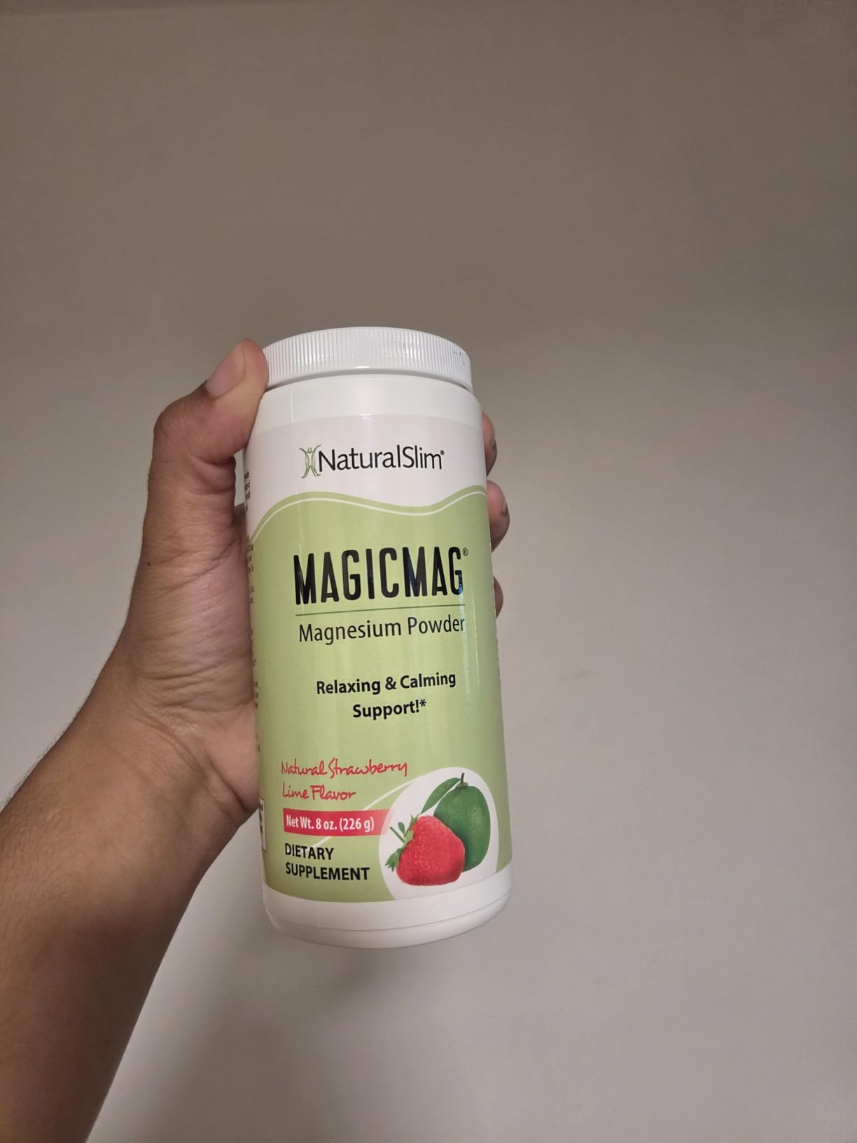 NaturalSlim MagicMag Magnesium Citrate Powder, Strawberry Lemon, 8 oz customer photo 2
