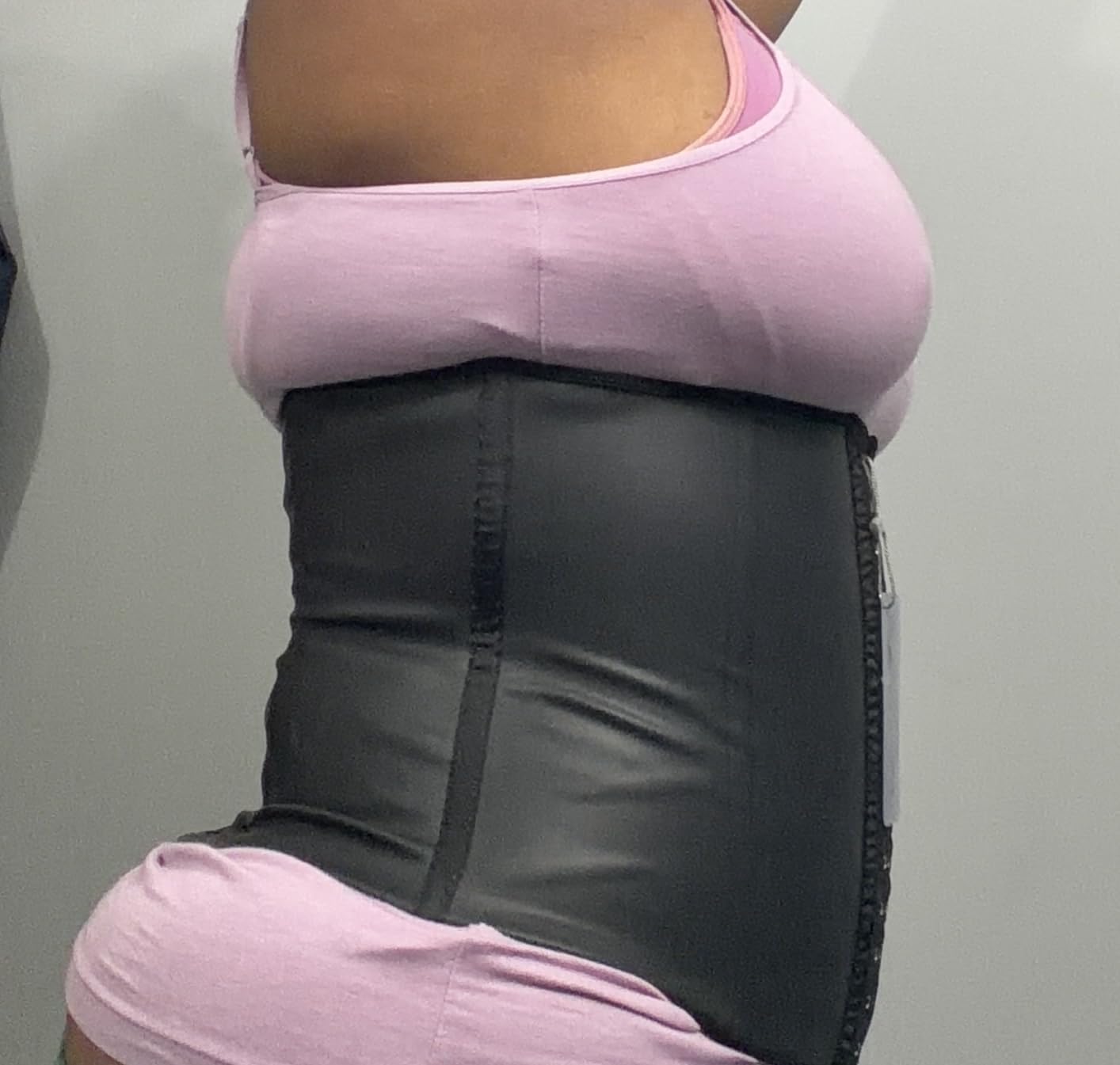 YIANNA Women's Underbust Latex Sport Girdle Waist Trainer Corsets Hourglass Body Shaper customer photo 1