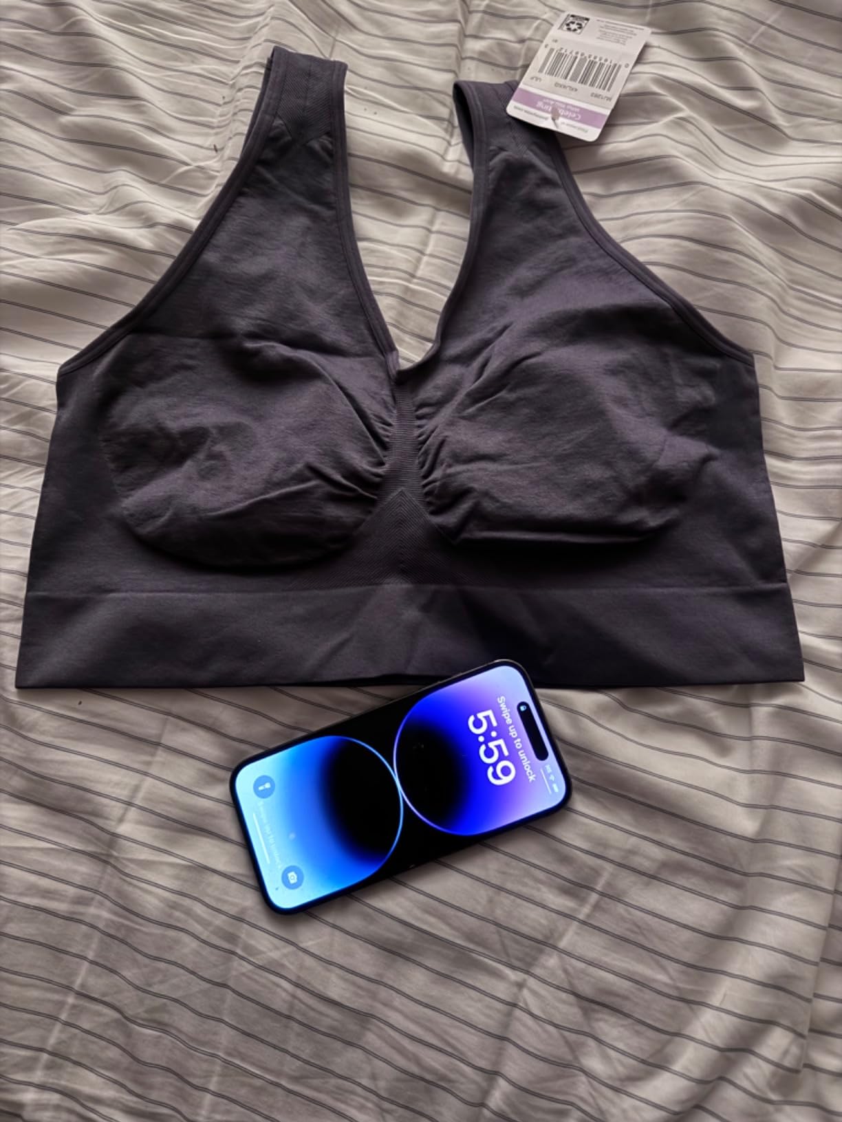 Hanes Women's Just My Size Seamless Bralette, Pure Comfort Light Support Pullover Bra, Plus Sizes customer photo 1