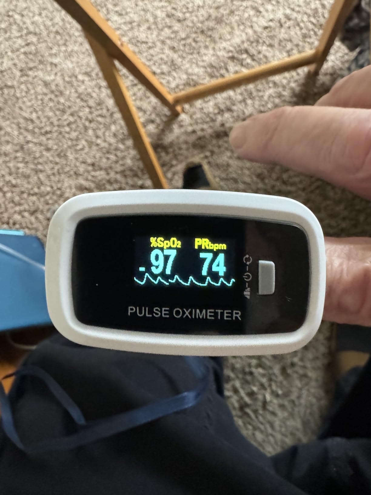 AccuMed CMS-50D1 Fingertip Pulse Oximeter Blood Oxygen Sensor SpO2 for Sports and Aviation. Portable and Lightweight with LED Display, 2 AAA Batteries, Lanyard and Travel Case (White) customer photo 2