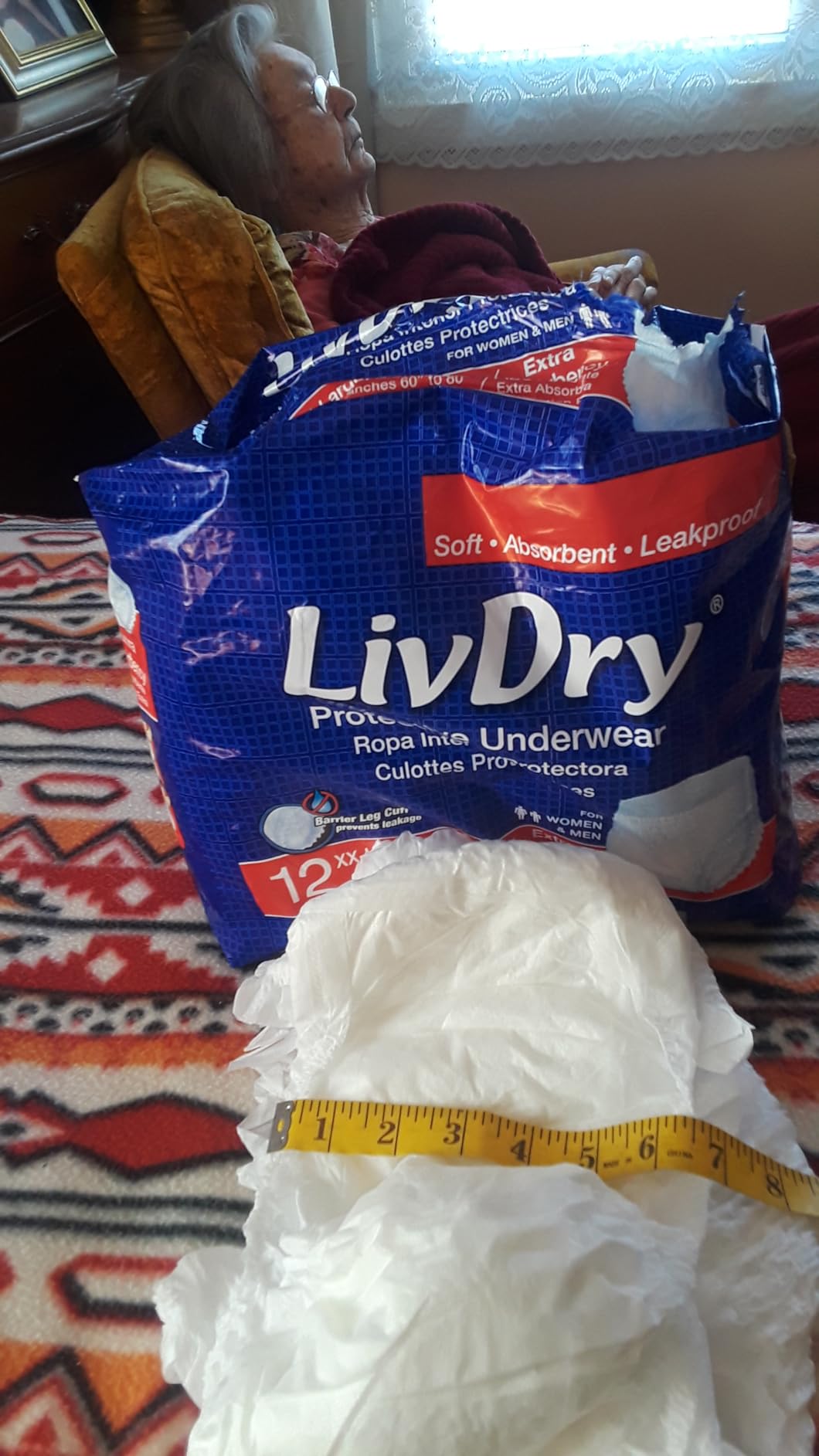 LivDry Adult Incontinence Underwear, Extra Absorbency Adult Diapers, Leak Protection, Large, 18-Pack customer photo 2