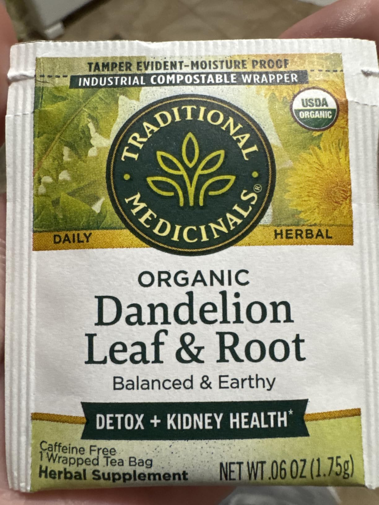 Traditional Medicinals Organic, Dandelion Leaf & Root - Dandelion Root Tea, Supports Normal Detox + Digestion - Kosher, Non-GMO, Caffeine-Free, Compostable - 16 Tea Bags customer photo 1