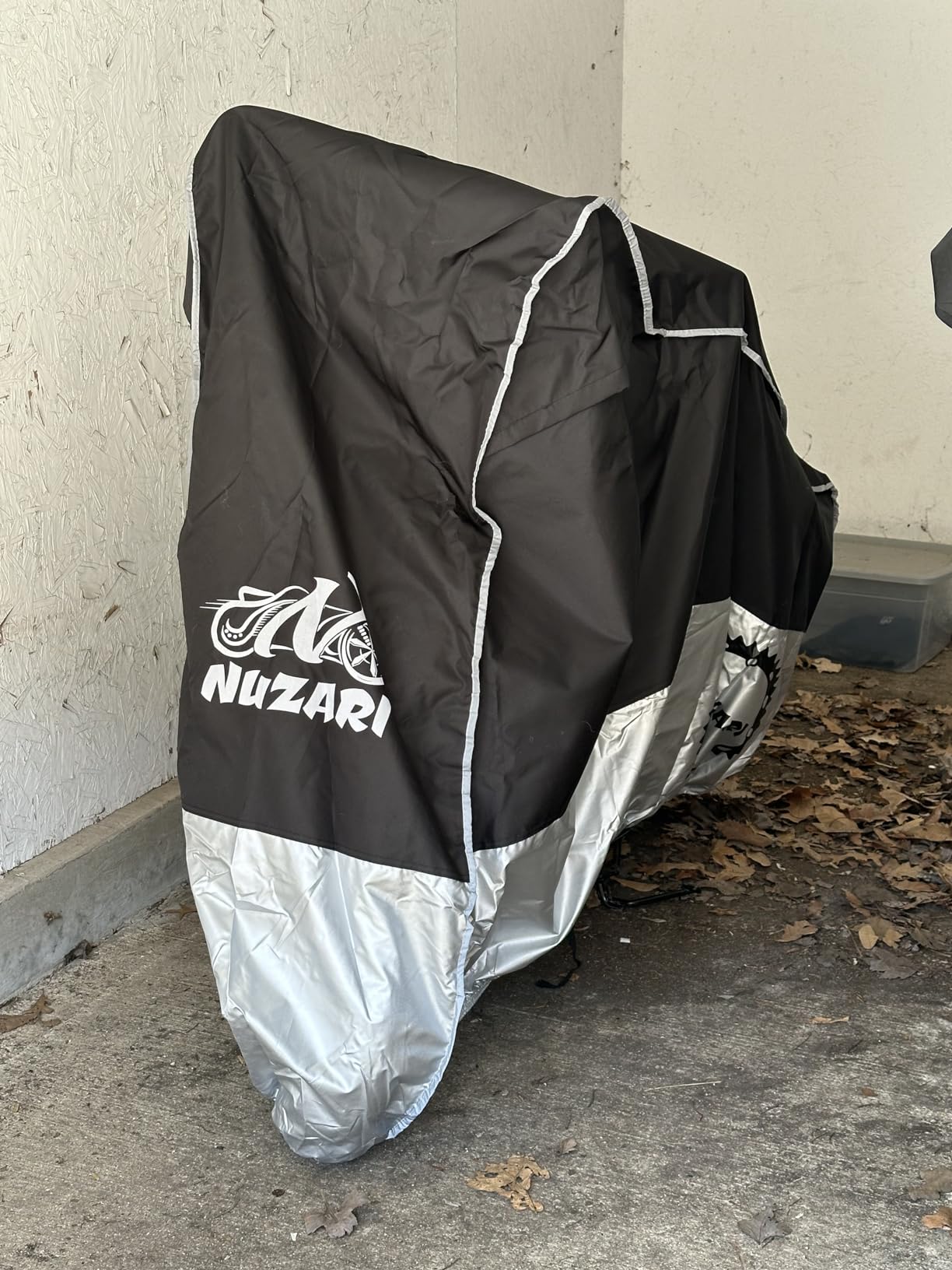 Heavy Duty Motorcycle Cover - Motorcycle Covers Waterproof Outdoor Storage - Motorcycle Cover Waterproof Outdoor - Dirt Bike Covers (Black, Large) customer photo 1