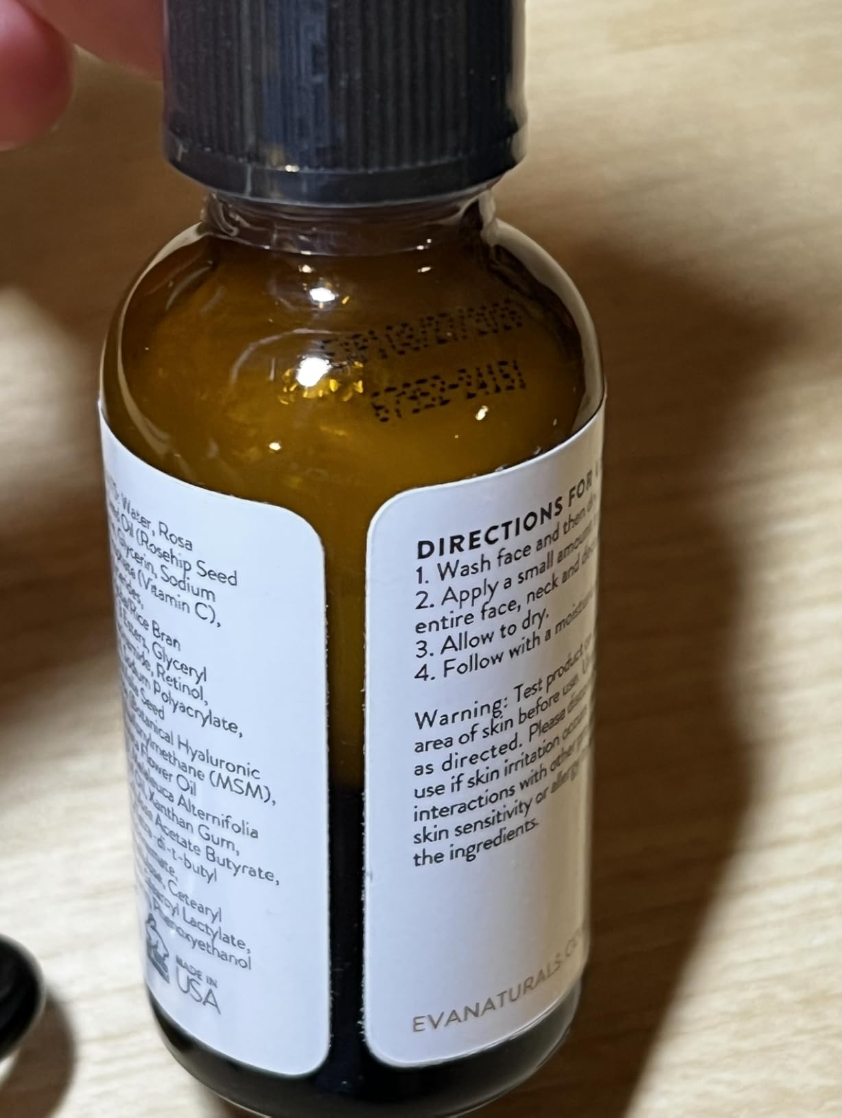 Eva Naturals Vitamin C Serum for Face with Retinol & Niacinamide, 1 oz customer photo 1