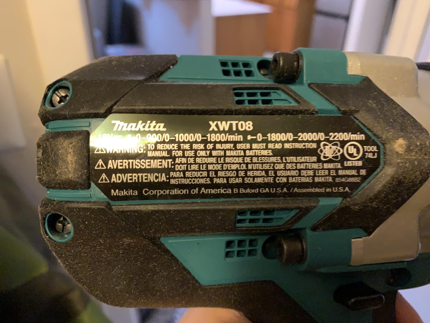 Makita XWT08Z 18V LXT® Lithium-Ion Brushless Cordless High-Torque 1/2