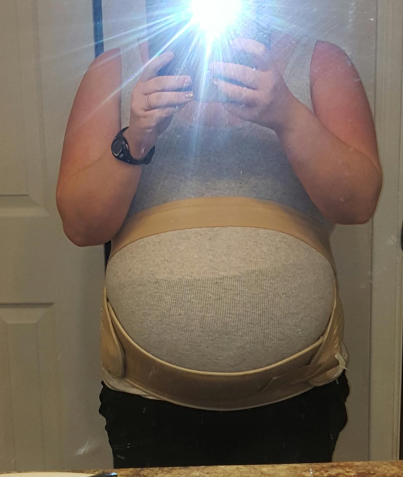 NeoTech Care Pregnancy Belly Band, Maternity Belt, for Pregnancy Belly Support, Back/Pelvic Support (Size L, Black Color) customer photo 1