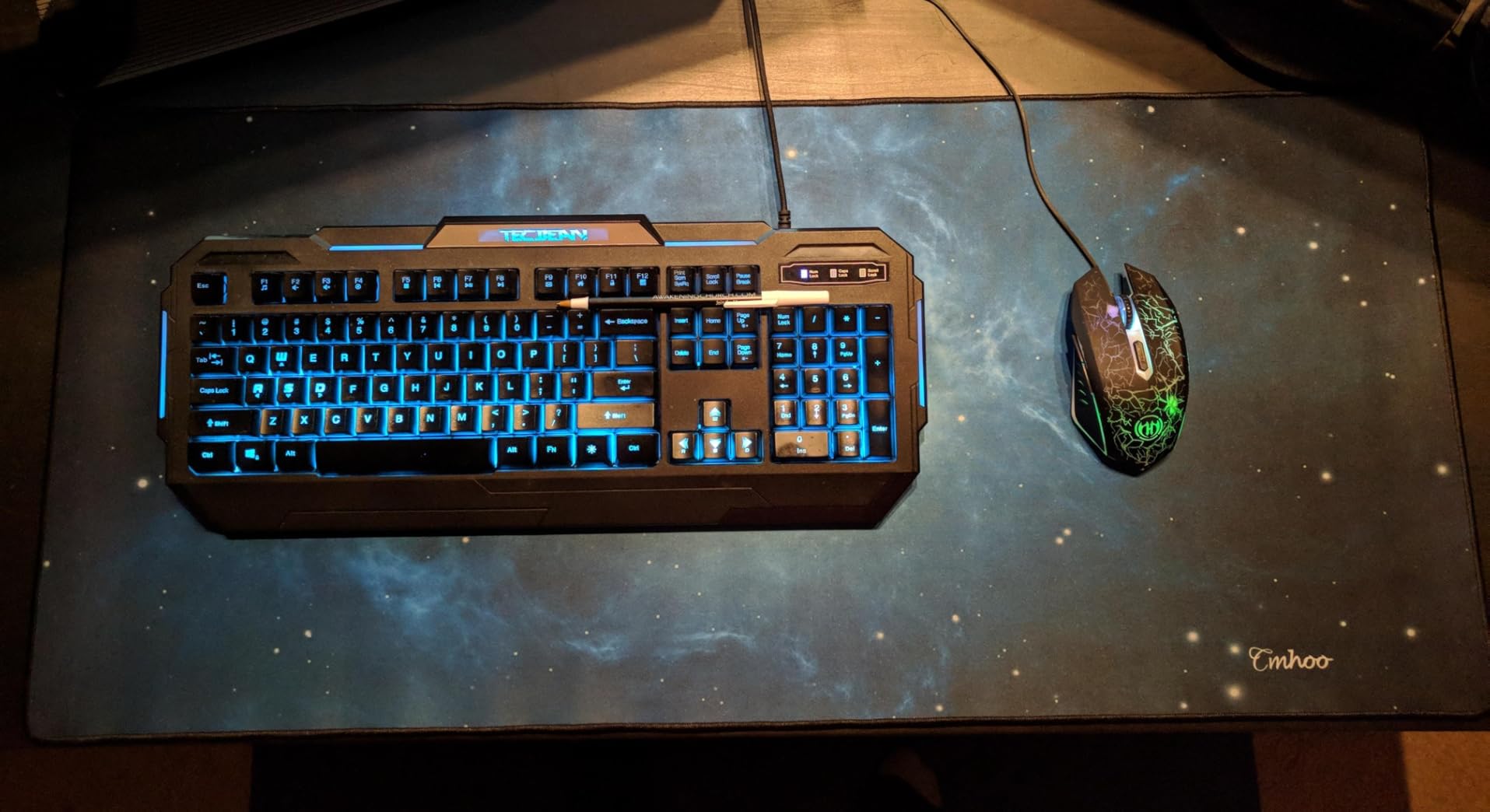 XXL Professional Large Mouse Pad & Computer Game Mouse Mat (35.4x15.7x0.12IN, 90x40 Black) customer photo 1
