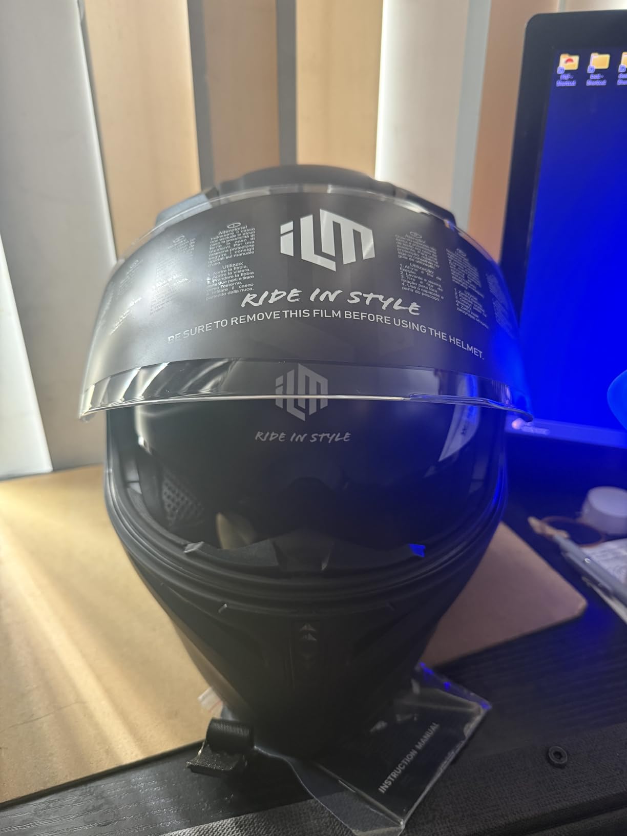 ILM Motorcycle Dual Visor Flip up Modular Full Face Helmet DOT Model 902/902L customer photo 2