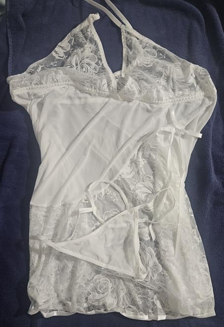 Plus Size Lingerie for Women Lace Babydoll Set Strap Chemise Teddy Outfit customer photo 1