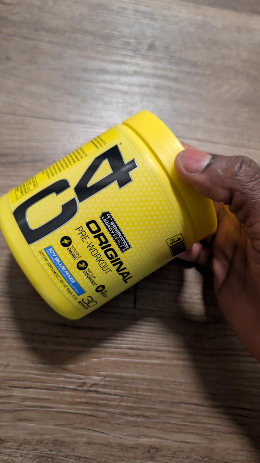 C4 Original Pre Workout, 150mg Caffeine, ICY Blue Razz, 30 Servings customer photo 1