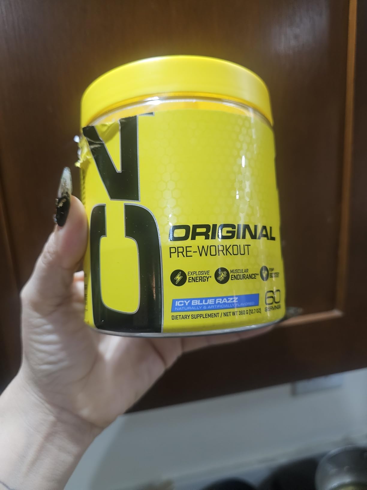 C4 Original Pre Workout, 150mg Caffeine, ICY Blue Razz, 30 Servings customer photo 2
