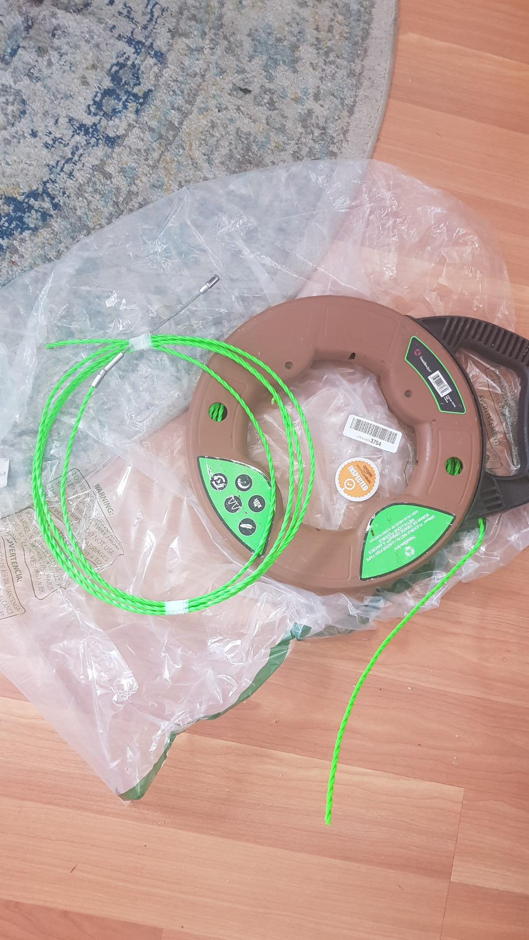 Southwire Fish Tape Tool - Flexible Spiral Polymer for Smooth Wire Pulling - Rust-Free, Swiveling Leader - Low Friction Design - 75-Foot Fish Tape customer photo 2