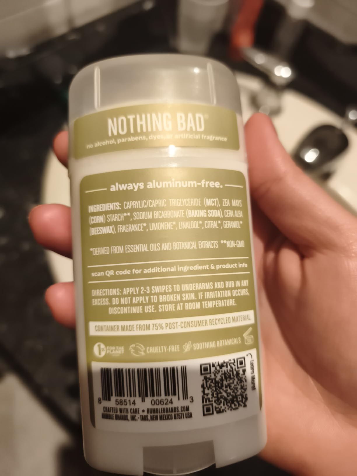 Humble Aluminum-Free Deodorant, Mountain Lavender - 1 Pack customer photo 1