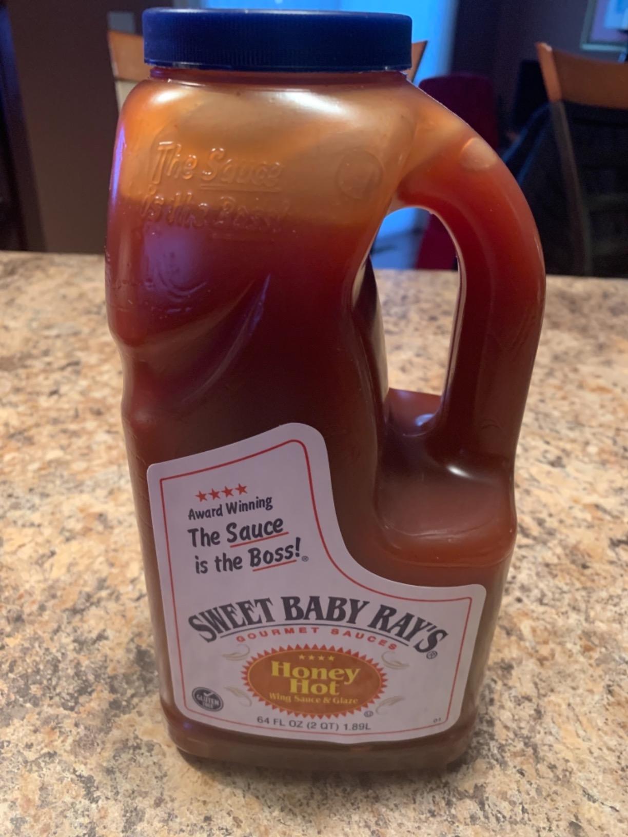 Sweet baby Ray's honey hot wing sauce and glaz Half gallon customer photo 2