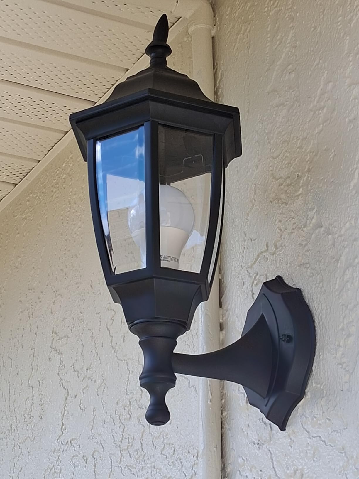 EMART Plastic Outdoor Wall Light Fixtures, Porch Sconces(2 Pack, Black) customer photo 1