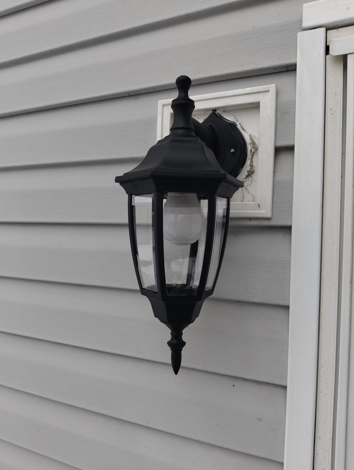 EMART Plastic Outdoor Wall Light Fixtures, Porch Sconces(2 Pack, Black) customer photo 2